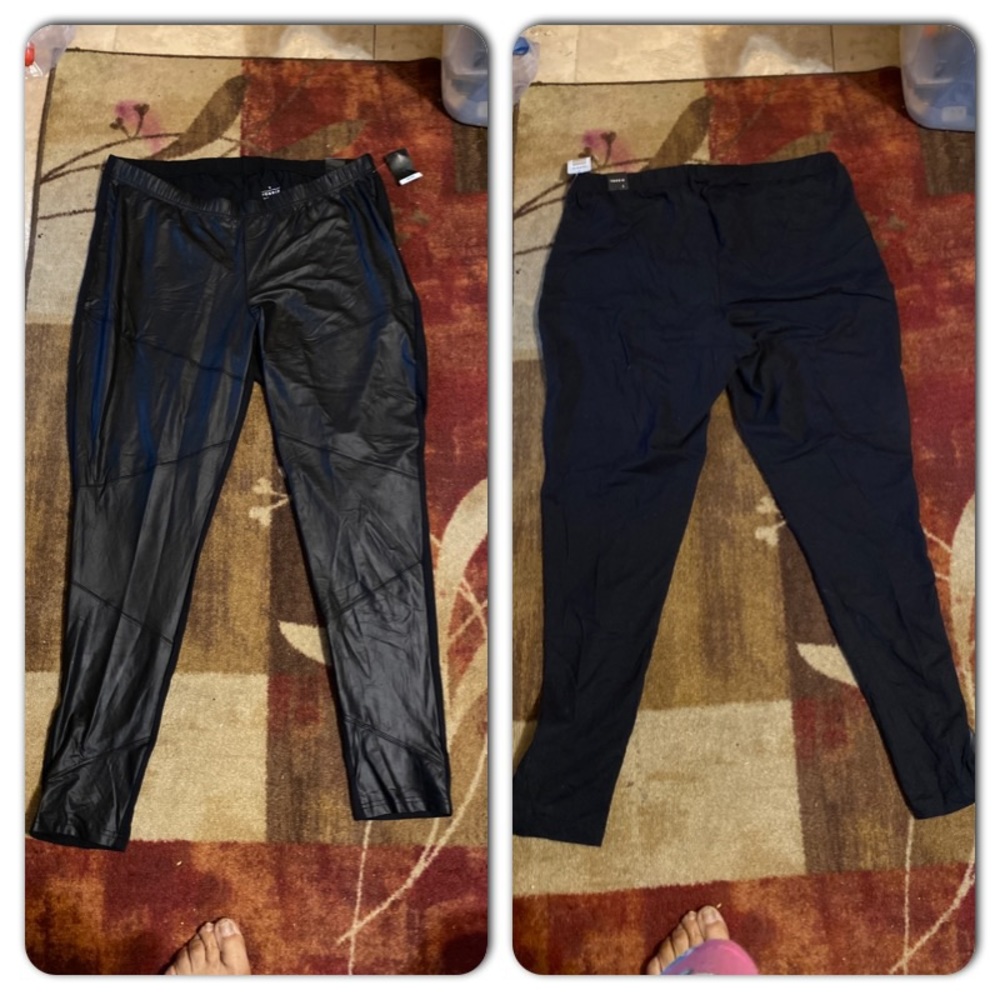 Torrid size 3 black polyurethane pants size 22-24